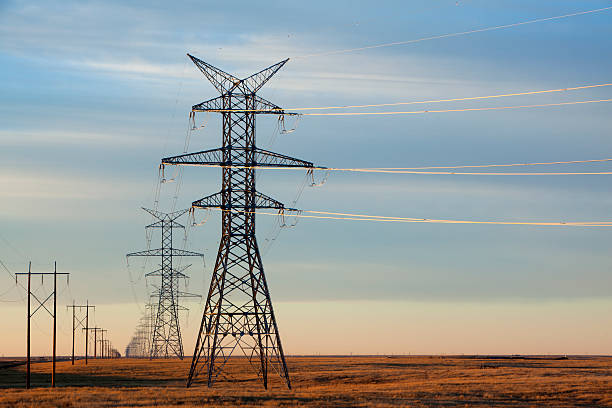 Power lines on the prairie