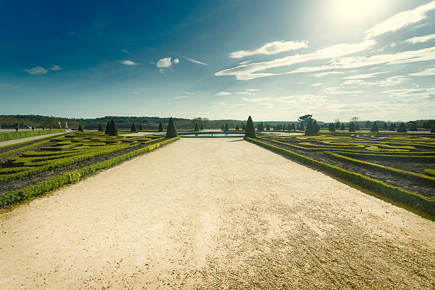 Versailles, France - May 7, 2016: Beautiful Versailles chateau garden. France