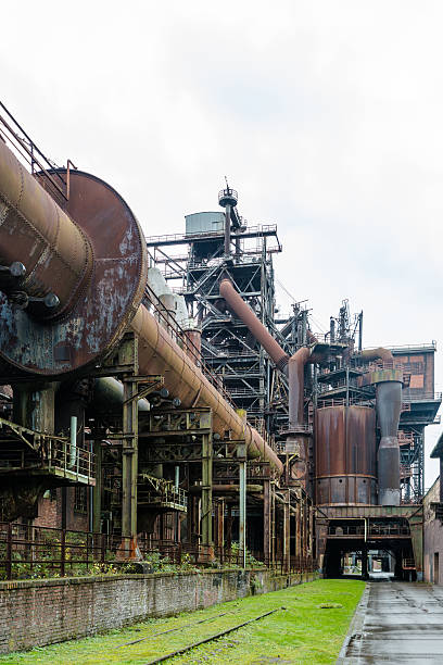 istock Old industry buildings at the Landschaftspark Duisburg 590064764