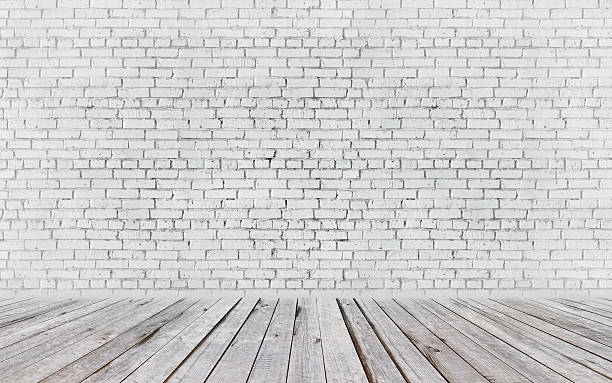 istock room interior with white brick wall and wood floor mockup 590064854