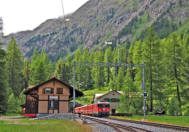 istock Train in the railway station of Spinas 590066944