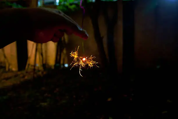 Photo of Shining in the darkness, sparkler of Japanese tradition