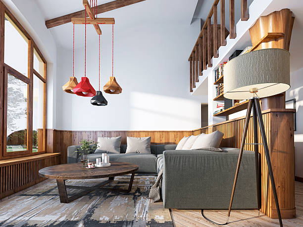 istock Modern living room in a loft style. 590069096