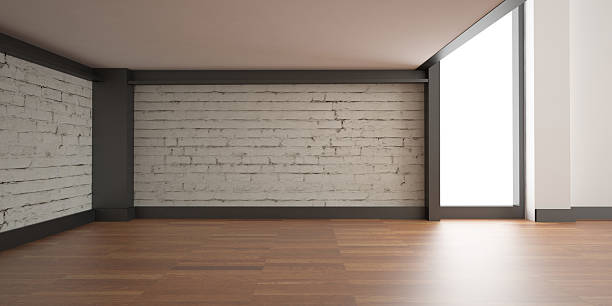 istock 3d interior rendering industrial Mezzanine space and wood floor 590070604