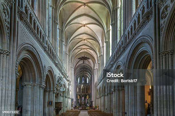 Bayeux Cathedral France Stock Photo - Download Image Now - Cathedral, Indoors, Bayeux