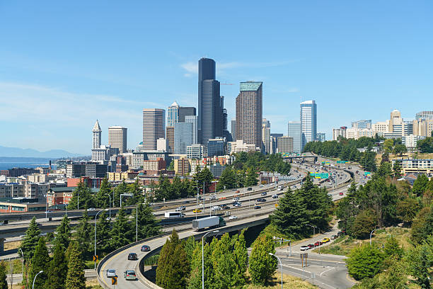 istock Beautiful View of Seattle Downtown 590073504
