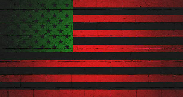 African American Flag painted on a wall