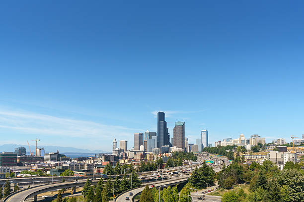 istock Beautiful View of Seattle Downtown 590073546