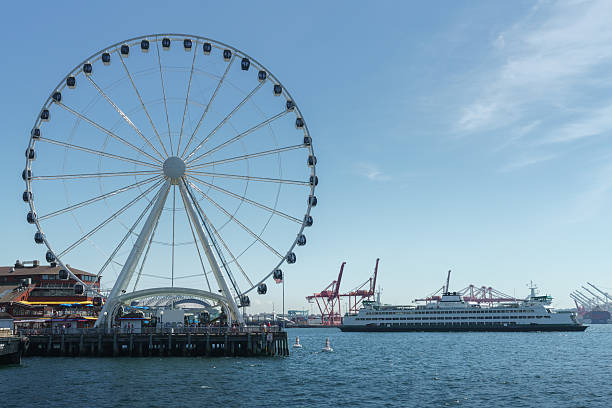 istock Seattle's Ferris Wheel and a Ferry 590073922