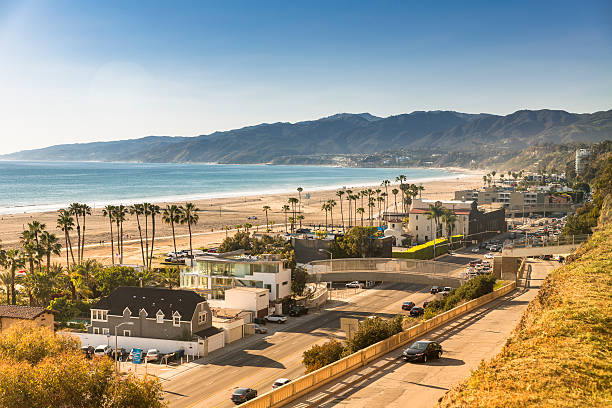 サンタモニカ ビーチ カリフォルニア - santa monica santa monica beach santa monica pier city of los angeles ストックフォトと画像