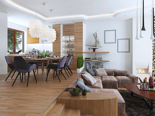 istock Studio apartment with living room and dining room 590077378