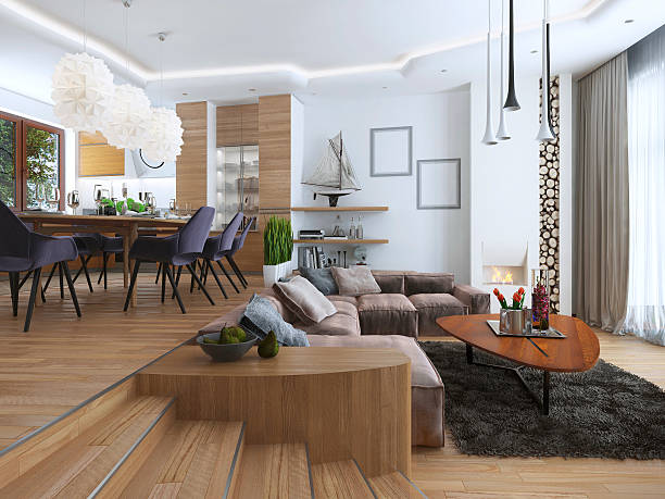 istock Studio apartment with living room and dining room 590077534