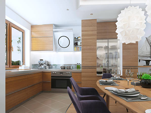 istock Modern kitchen in the dining room Contemporary style. 590078272