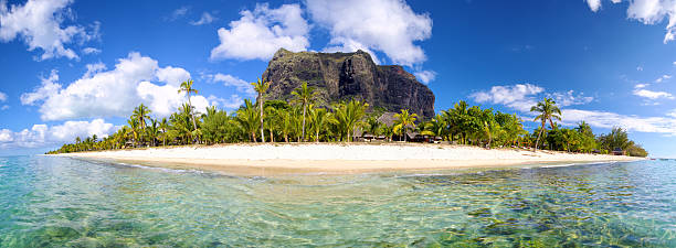 Mauritius Island panorama stock photo