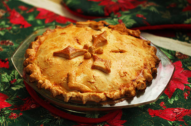 French Canadian Christmas pie stock photo