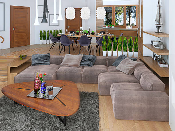 istock Modern living room in a loft style. 590079748