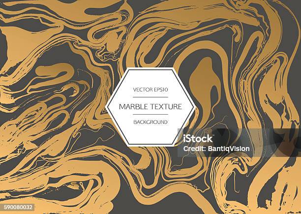 Marbling Effect Stock Illustration - Download Image Now - Pattern, Gold Colored, Textured