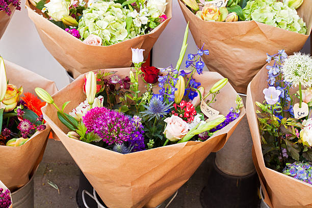 istock Flower shop, seen in Amsterdam, Netherlands 590143594