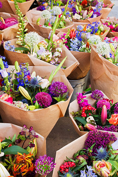 istock Flower shop, seen in Amsterdam, Netherlands 590143666