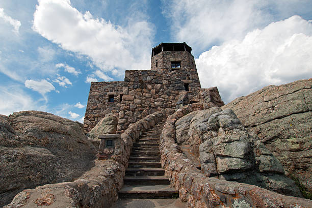 istock Stone steps on Harney Peak Fire Lookout Tower Black Hills 590144178