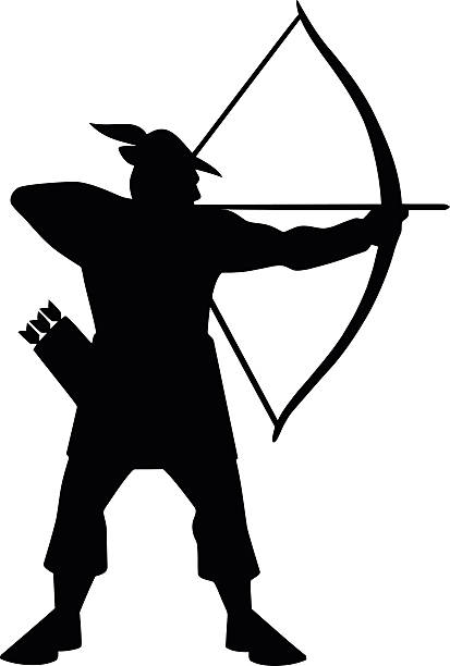 Archer Icon A vector illustration of a Archer Icon Silhouette. sherwood forest illustrations stock illustrations