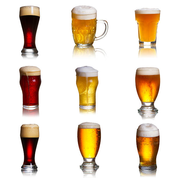 istock Set of various beer isolated on a white background 590144968
