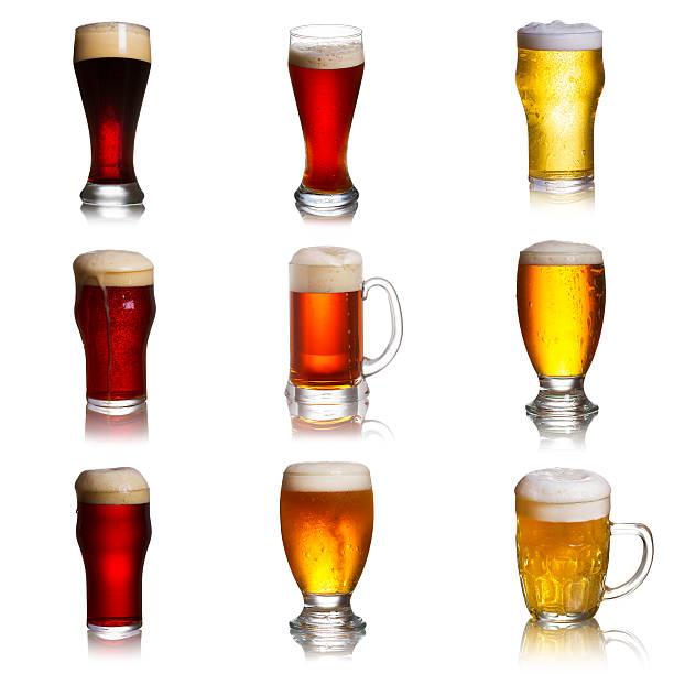 istock Set of various beer isolated on a white background 590145000