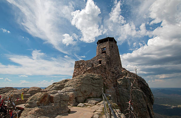 istock Harney Peak Fire Lookout Tower in Custer State Park America 590145084