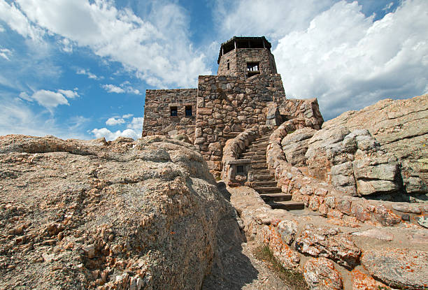 istock Harney Peak Fire Lookout Tower in Black Hills USA 590145384