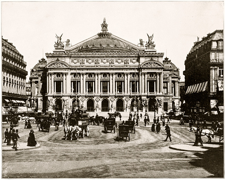 Vintage photograph of the Palais du Trocadéro, Paris, France, Victorian 19th Century