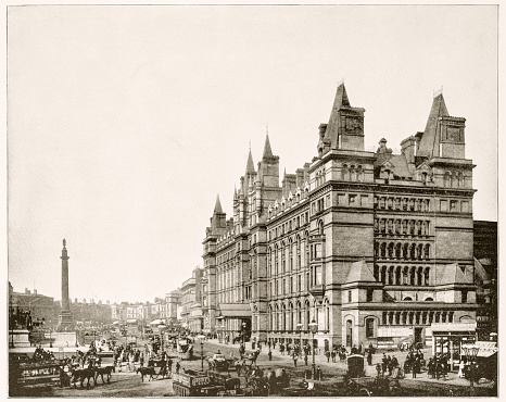 Liverpool, Lime Street, England in 1880s