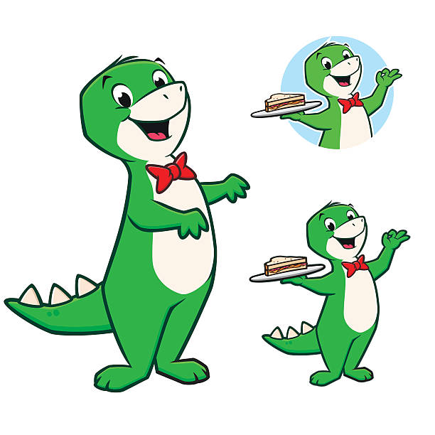 Cartoon Dinosaur vector art illustration