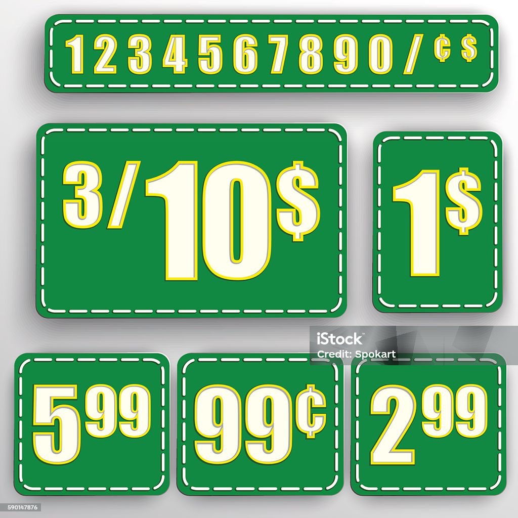 Simple Price Sticker Vector Abstract Set Of Price Stickers Stock Illustration - Download ...