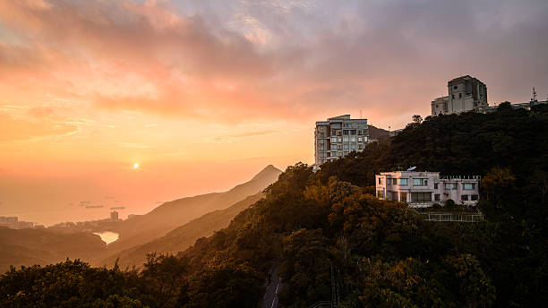 istock Sunset view from The peak Hongkong 590148556