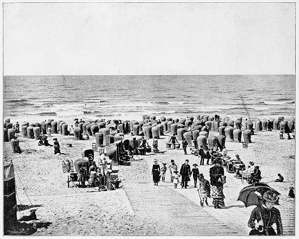 istock Beach of Scheveningen, Holland in 1880s 590150142