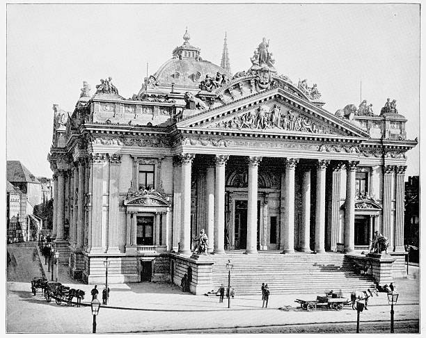 istock The Bourse, Brussel, Belgium in 1880s 590150176