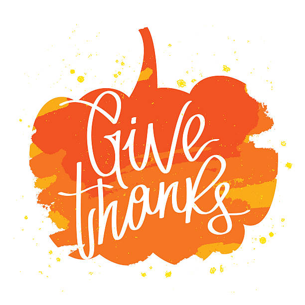 ilustrações de stock, clip art, desenhos animados e ícones de quote give thanks in the pumpkin - turkey white background bird thanksgiving