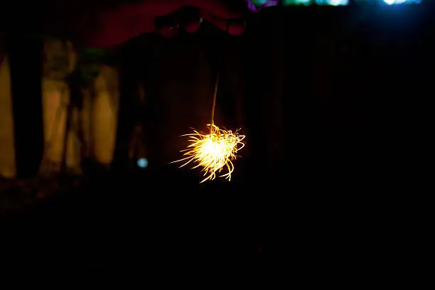 Photo of Shining in the darkness, sparkler of Japanese tradition