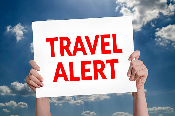 istock Travel alert card 590155538