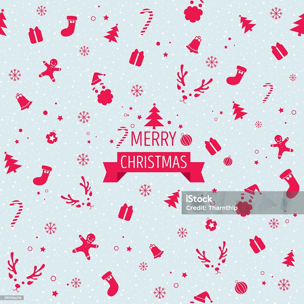merry chrestmas background Merry christmas ornament decoration on snow background into seamless pattern.Illustration of vector. Animal Markings stock vector