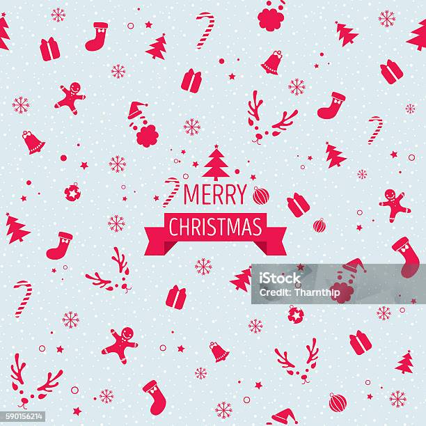 Merry Chrestmas Background Stock Illustration - Download Image Now - Animal Markings, Backgrounds, Bell