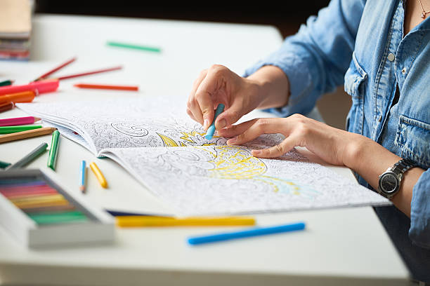 istock Adult coloring book 590159112