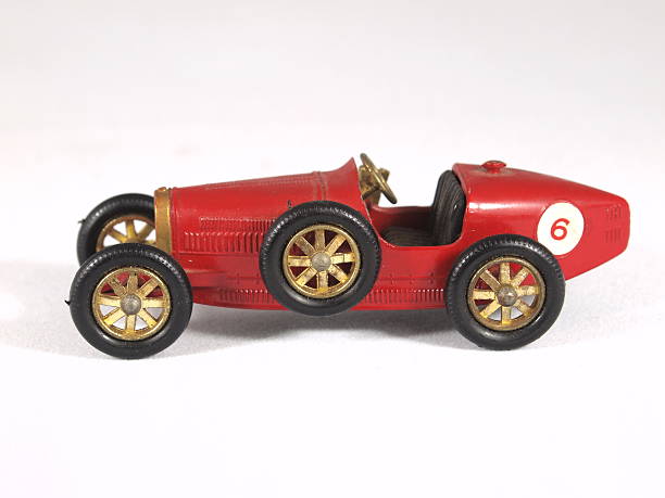 istock Vintage race car toy 590162882