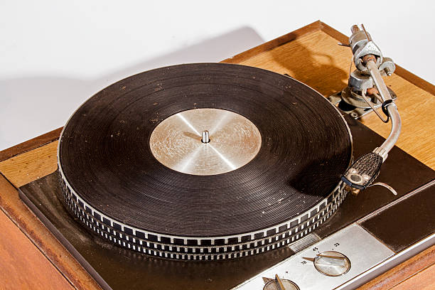 istock Overview Vintage Grungy Record Playing Turn Table 590162916