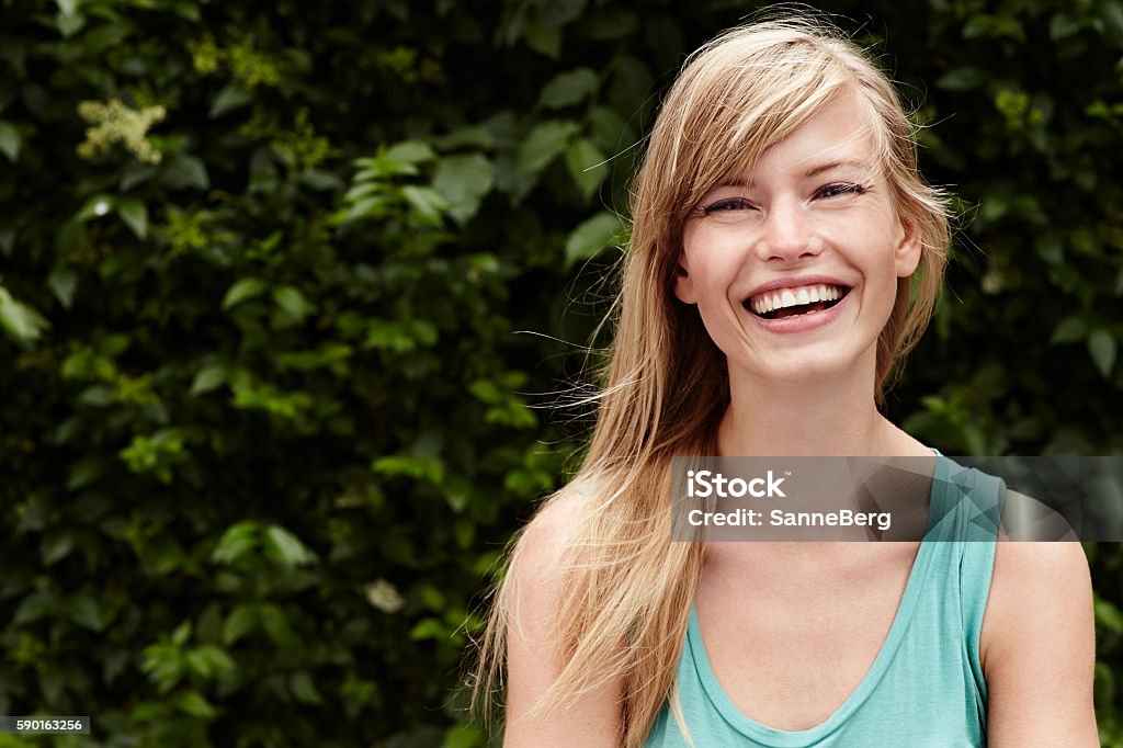 Laughing and beautiful Laughing and beautiful woman, portrait One Woman Only Stock Photo