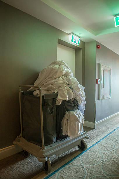 istock Hotel Housekeeping Cart 590163738