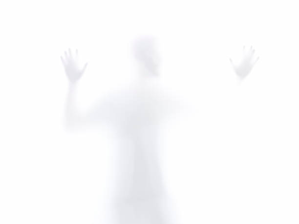 男の影 - trapped horror fog human hand ストックフォトと画像