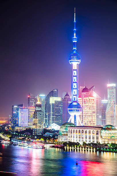 istock Skyline night view on Pudong New Area, Shanghai 590165652