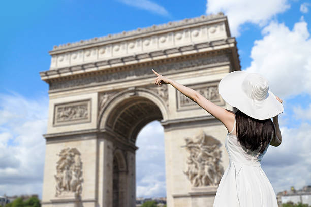 istock young woman travel in Paris 590166070