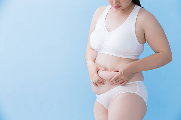 istock Fat overweight woman 590166596